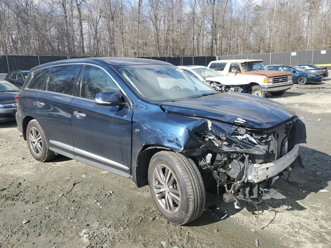 2020 Infiniti QX60 VIN 5N1DL0MM4LC518553 Copart auction photo, front end damage thumbnail 4