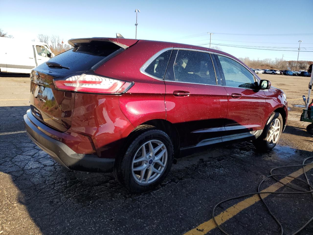 2021 Ford Edge VIN 2FMPK4J90MBA46392 Copart auction photo, side damage thumbnail 3