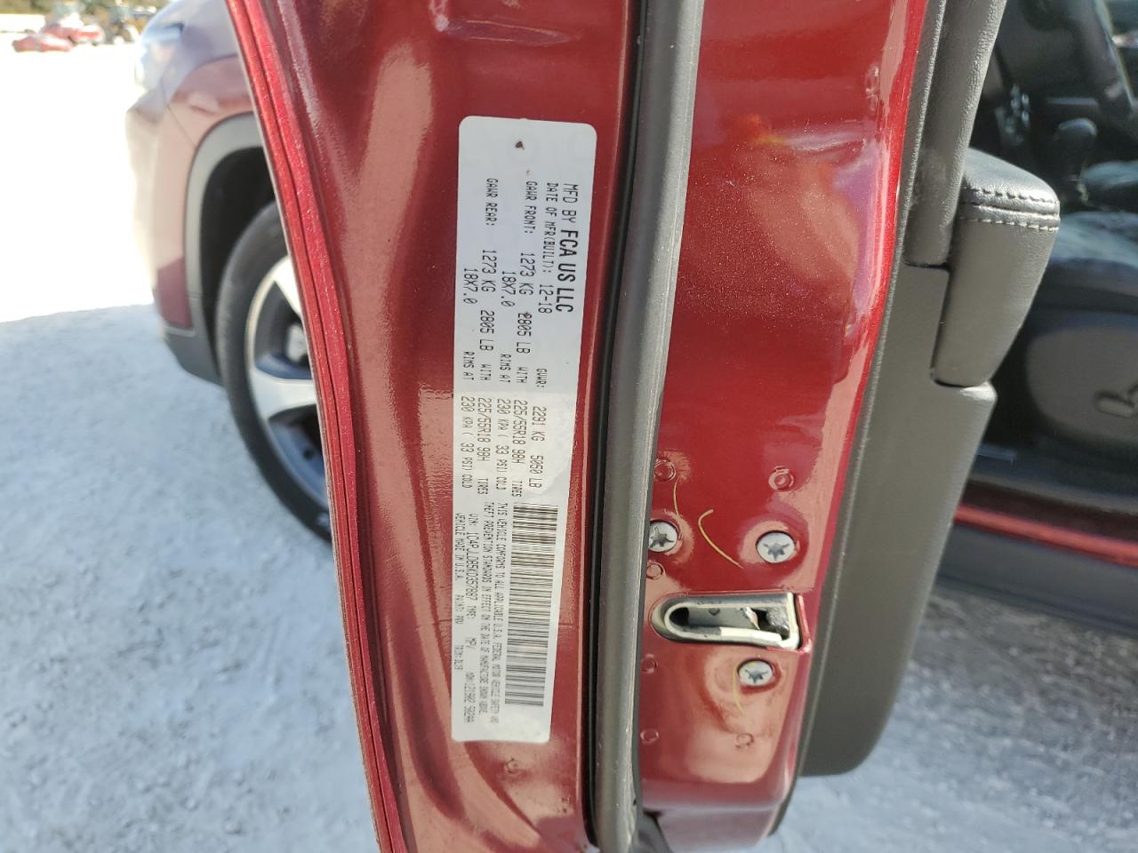 2019 Jeep Grand Cherokee VIN 1C4PJLDB5KD357887 Copart auction photo, water/flood damage thumbnail 12