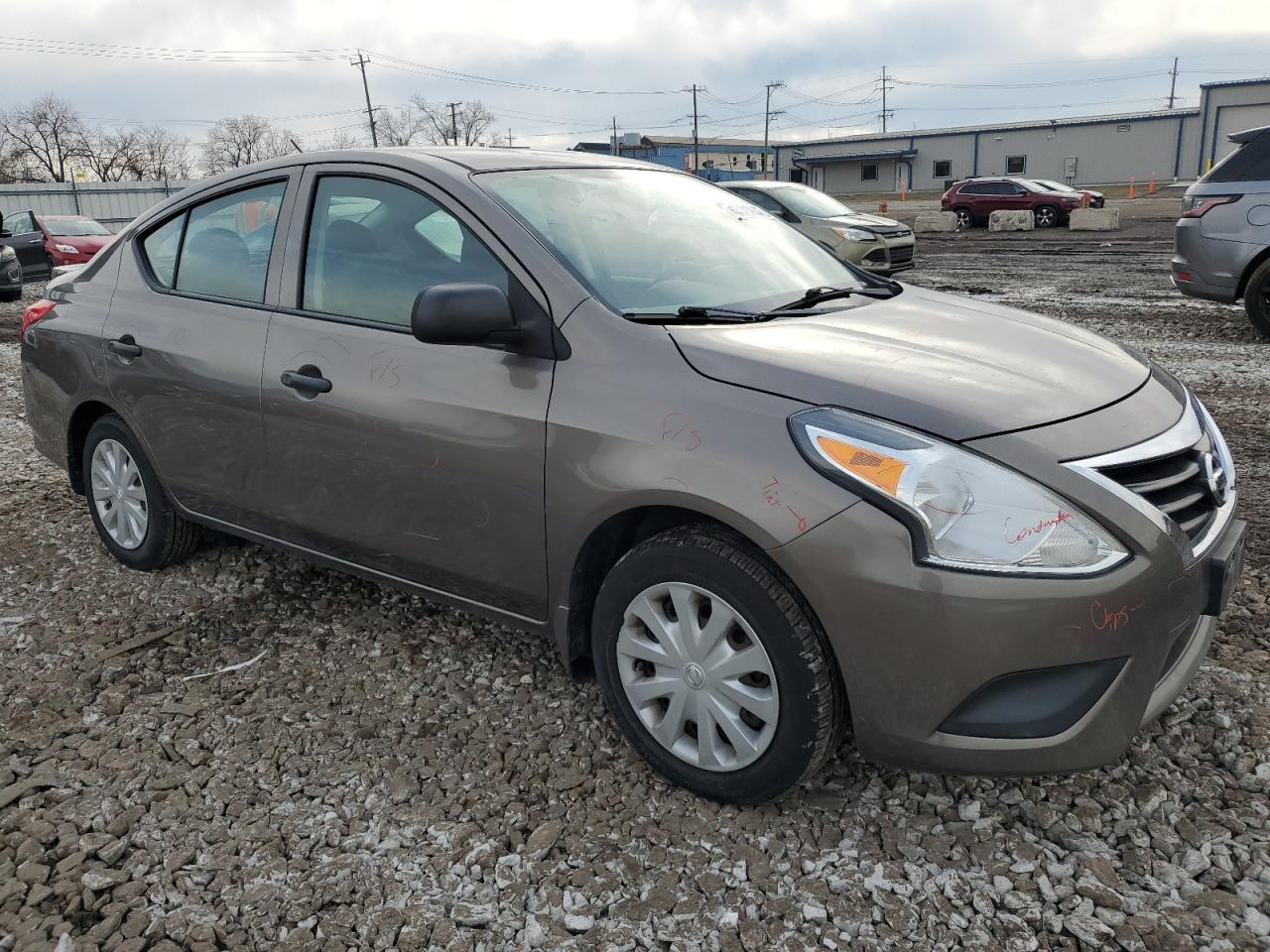 2015 Nissan Versa VIN 3N1CN7AP0FL816935 Copart auction photo, front end / side damage thumbnail 4