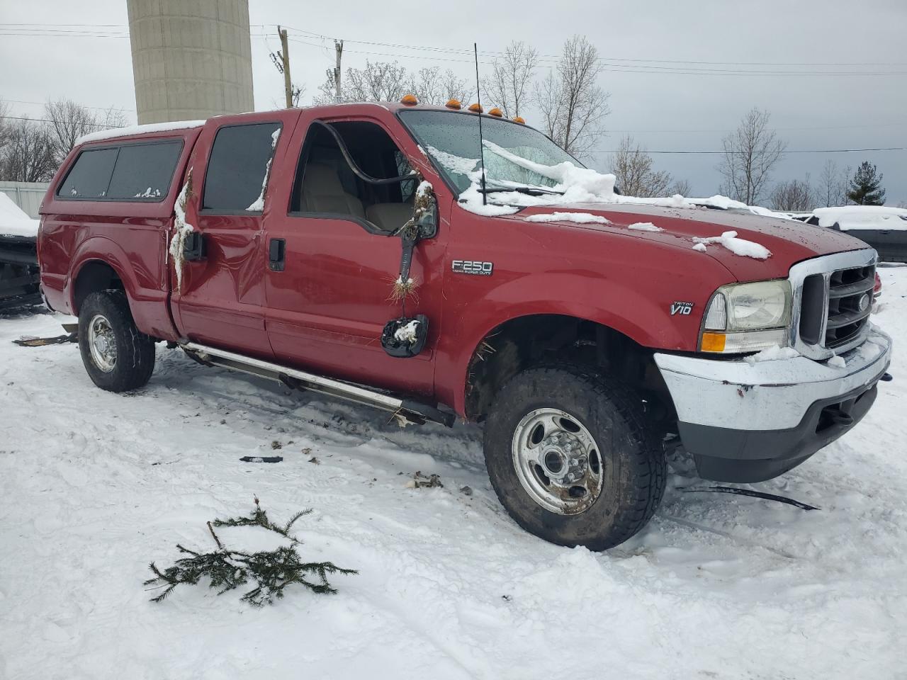 2002 Ford F250 VIN 1FTNW21S92EC54585 Copart auction photo, all over damage thumbnail 4