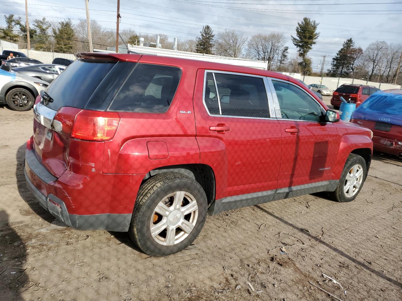 2014 GMC Terrain VIN 2GKALMEKXE6320250 Copart auction photo, rear end / mechanical damage thumbnail 3