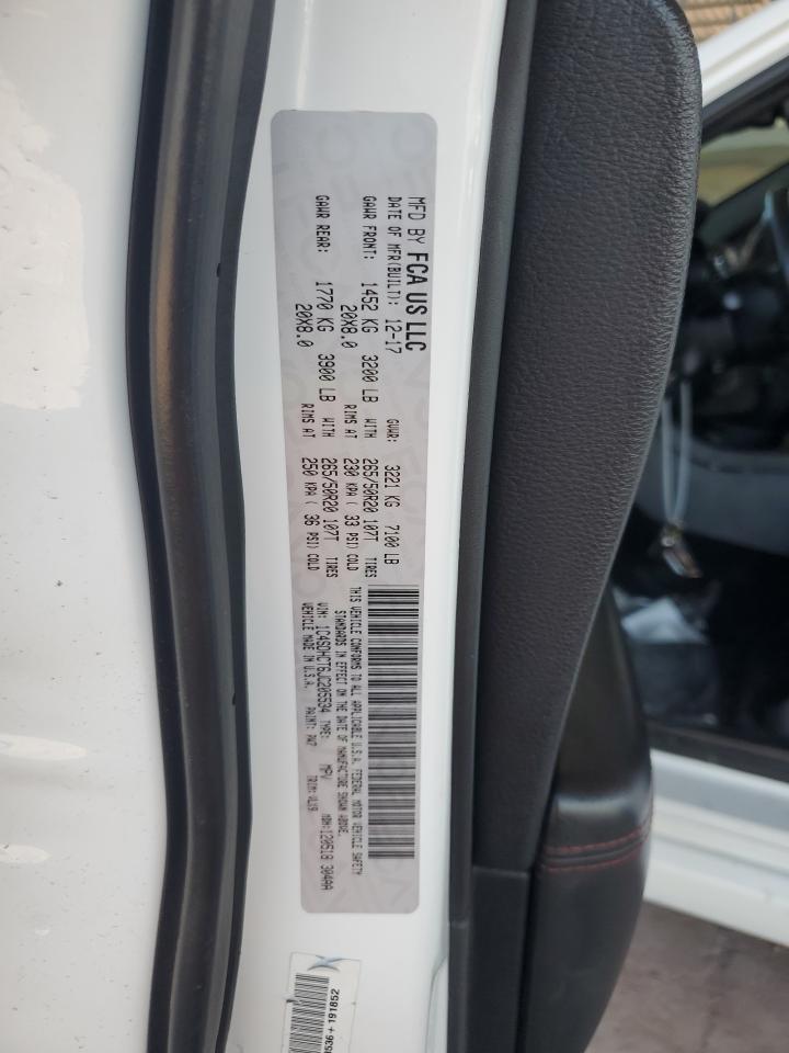 2018 Dodge Durango VIN 1C4SDHCT6JC205534 Copart auction photo, front end damage thumbnail 12