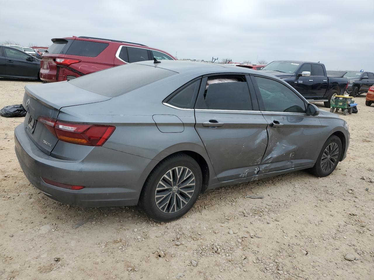 2019 Volkswagen Jetta VIN 3VWCB7BU7KM224220 Copart auction photo, side / front end damage thumbnail 3