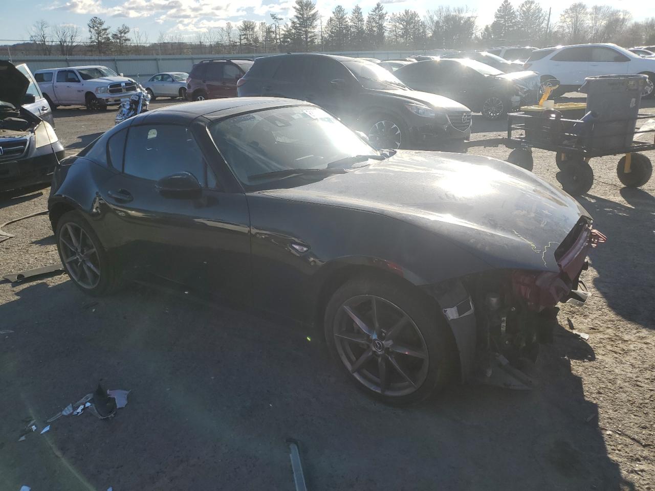 2017 Mazda MX-5 VIN JM1NDAM76H0105788 Copart auction photo, rear end / front end damage thumbnail 4