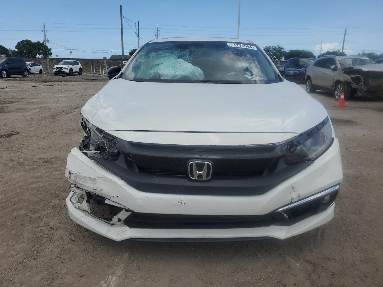 2021 Honda Civic VIN 19XFC1F77ME014079 Copart auction photo, front end damage thumbnail 5