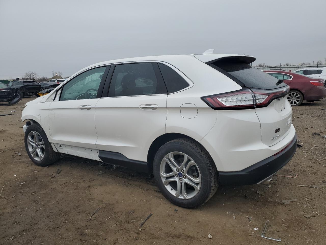 2017 Ford Edge VIN 2FMPK3K91HBC11588 Copart auction photo, front end / side damage thumbnail 2
