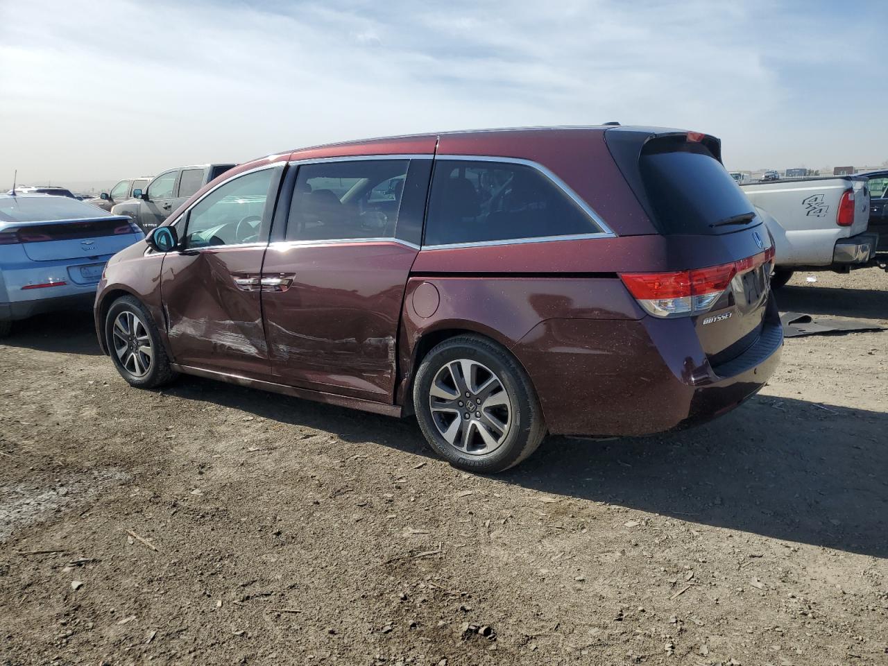 2014 Honda Odyssey VIN 5FNRL5H96EB099589 Copart auction photo, side damage thumbnail 2