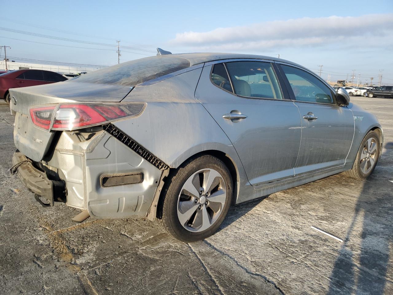 2014 KIA Optima VIN KNAGN4AD6E5072692 Copart auction photo, rear end damage thumbnail 3