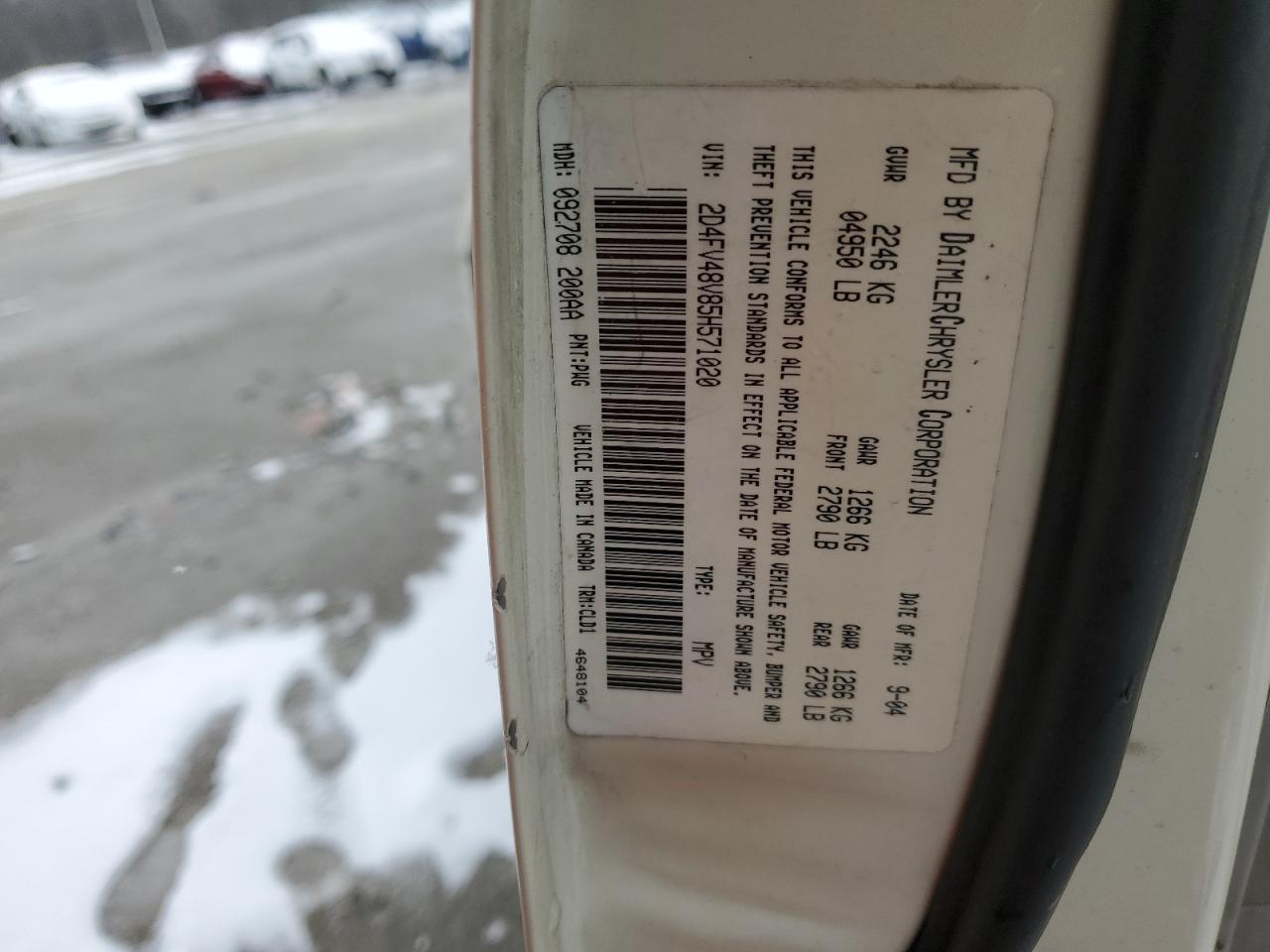 2005 Dodge Magnum VIN 2D4FV48V85H571020 Copart auction photo, front end damage thumbnail 12
