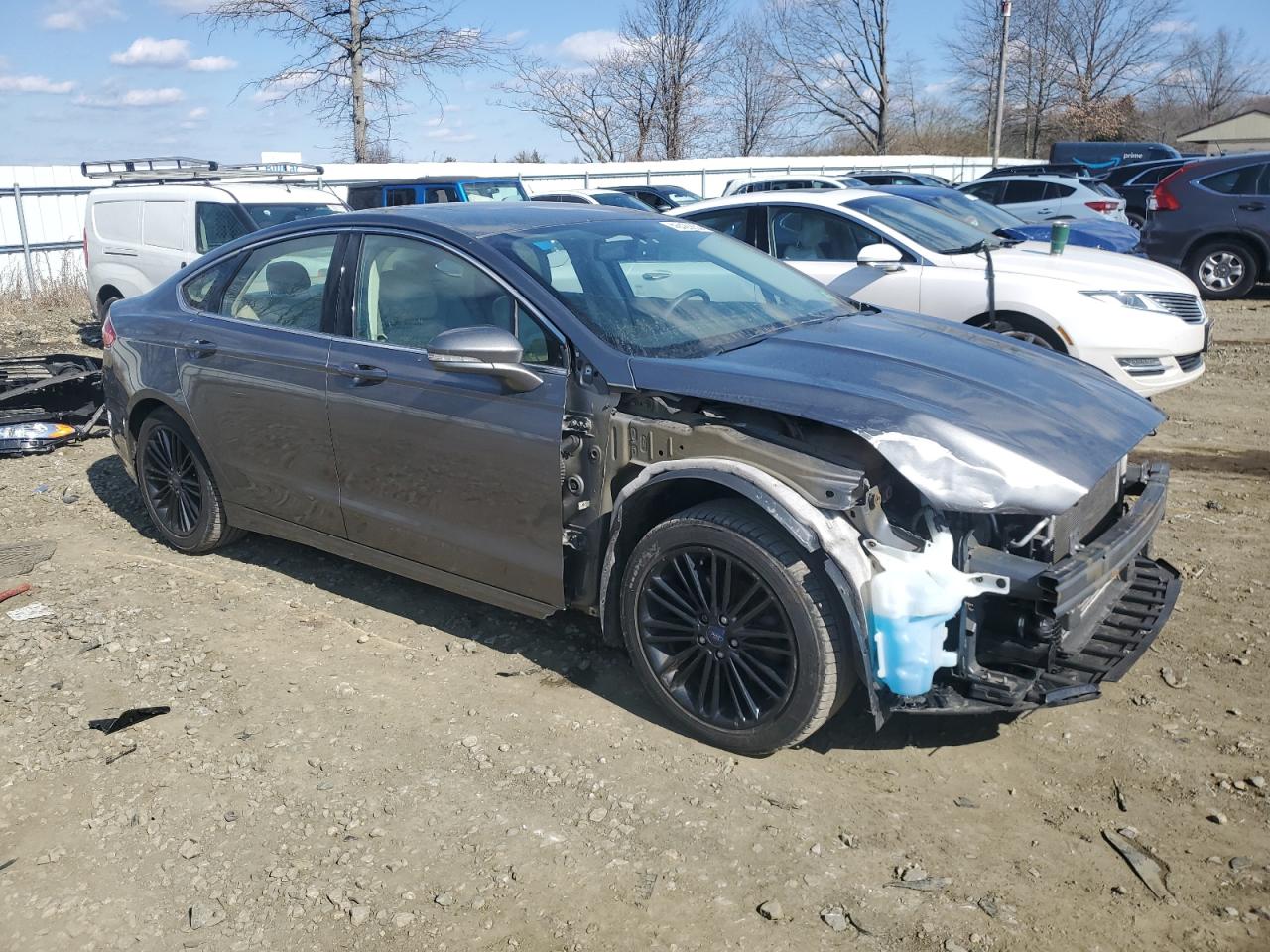 2014 Ford Fusion VIN 3FA6P0H96ER295868 Copart auction photo, front end / side damage thumbnail 4