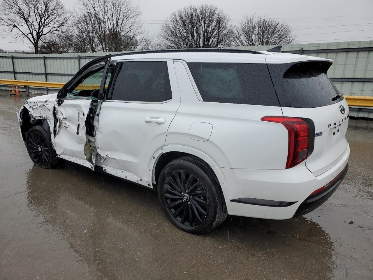 2024 Hyundai Palisade VIN KM8R7DGE7RU762433 Copart auction photo, side / front end damage thumbnail 2
