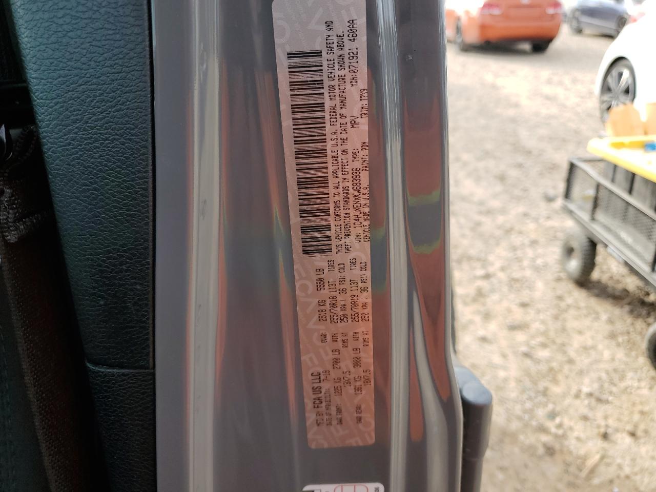 2019 Jeep Wrangler VIN 1C4HJXENXKW683936 Copart auction photo, rear end damage thumbnail 13