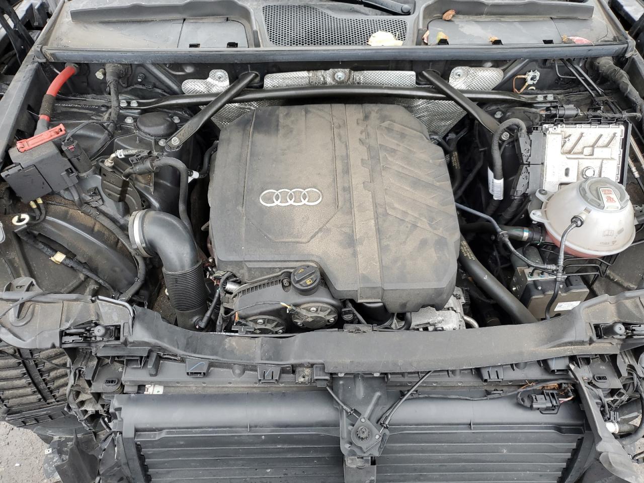 2021 Audi Q5 VIN WA1BAAFY6M2128336 Copart auction photo, front end / stripped damage thumbnail 12