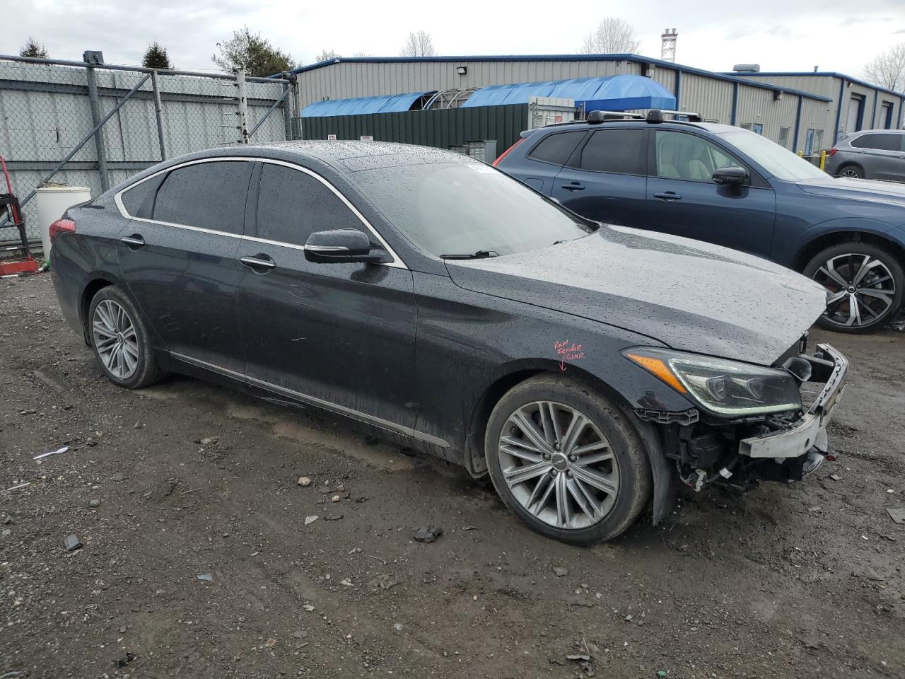 2018 Genesis G80 VIN KMHGN4JE0JU232444 Copart auction photo, front end damage thumbnail 4