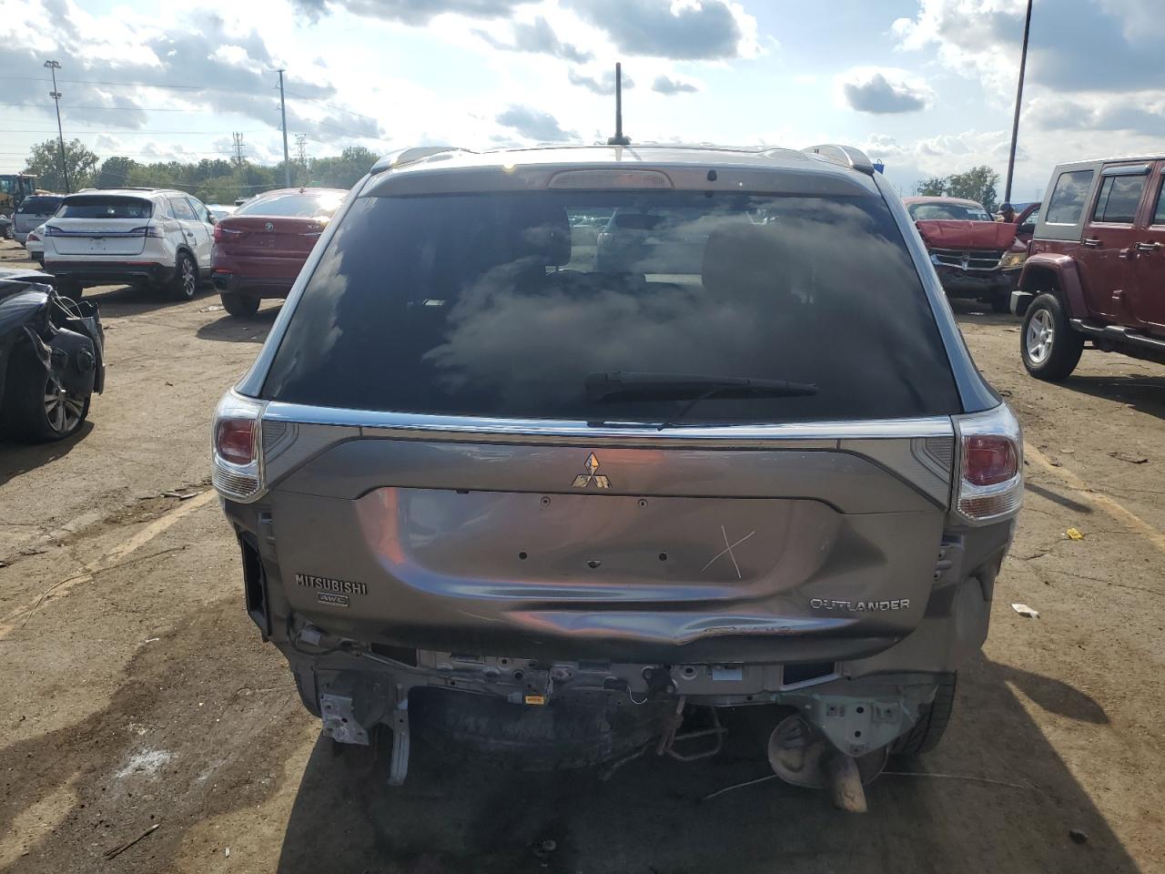 2014 Mitsubishi Outlander VIN JA4JZ3AXXEZ603915 Copart auction photo, rear end damage thumbnail 6