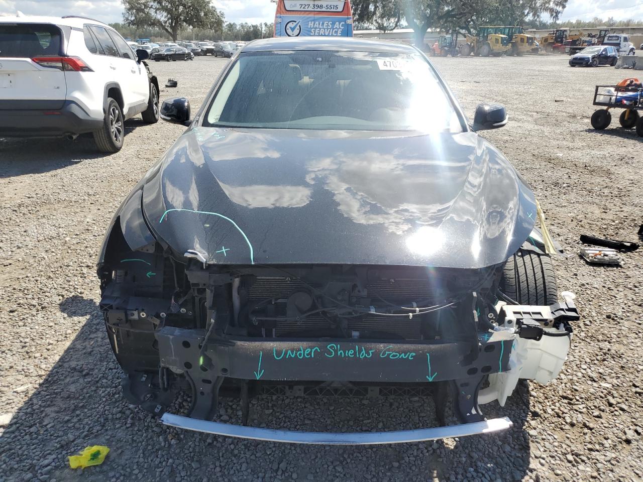 2017 Infiniti Q50 VIN JN1EV7AP9HM741136 Copart auction photo, front end / side damage thumbnail 5