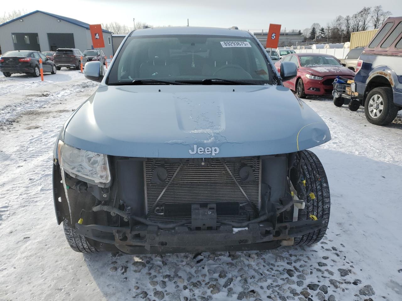 2012 Jeep Grand Cherokee VIN 1C4RJFAG9CC288557 Copart auction photo, front end / side damage thumbnail 5