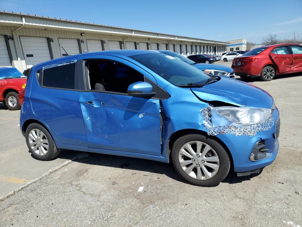 2016 Chevrolet Spark VIN KL8CD6SA3GC551552 Copart auction photo, side / front end damage thumbnail 4