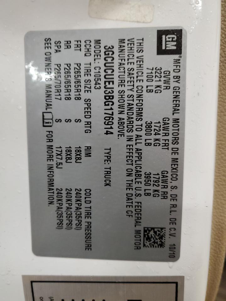 2011 Chevrolet Silverado VIN 3GCUCUEJ3BG176914 Copart auction photo, front end damage thumbnail 14