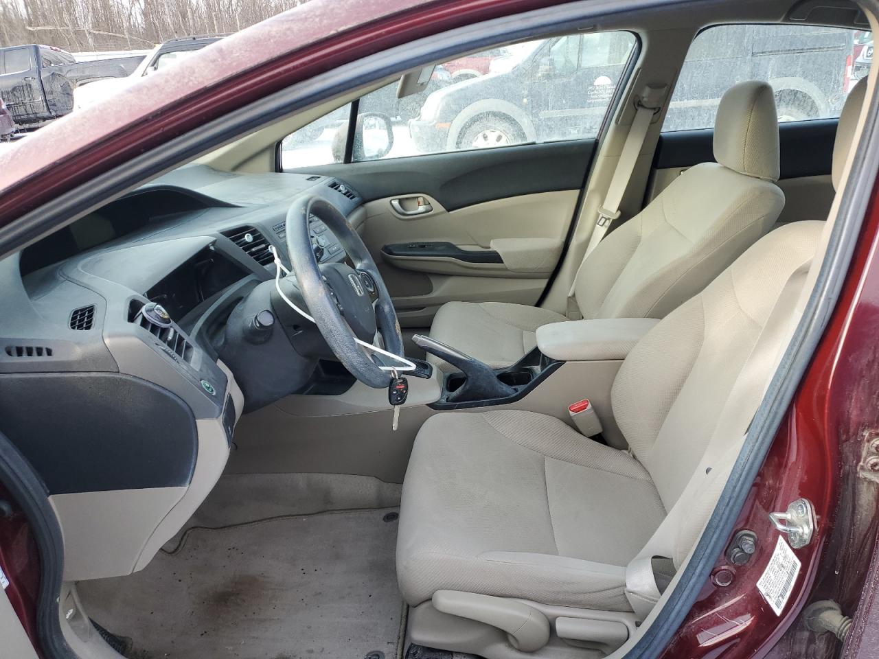 2012 Honda Civic VIN 2HGFB2F56CH575272 Copart auction photo, rear end damage thumbnail 7
