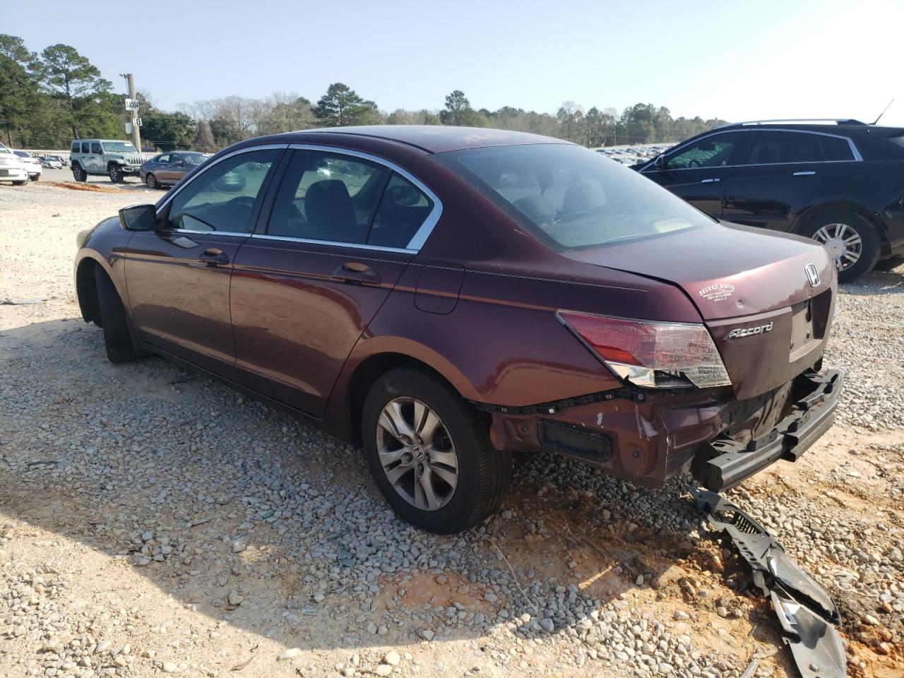 2008 Honda Accord VIN JHMCP26448C027452 Copart auction photo, rear end damage thumbnail 2