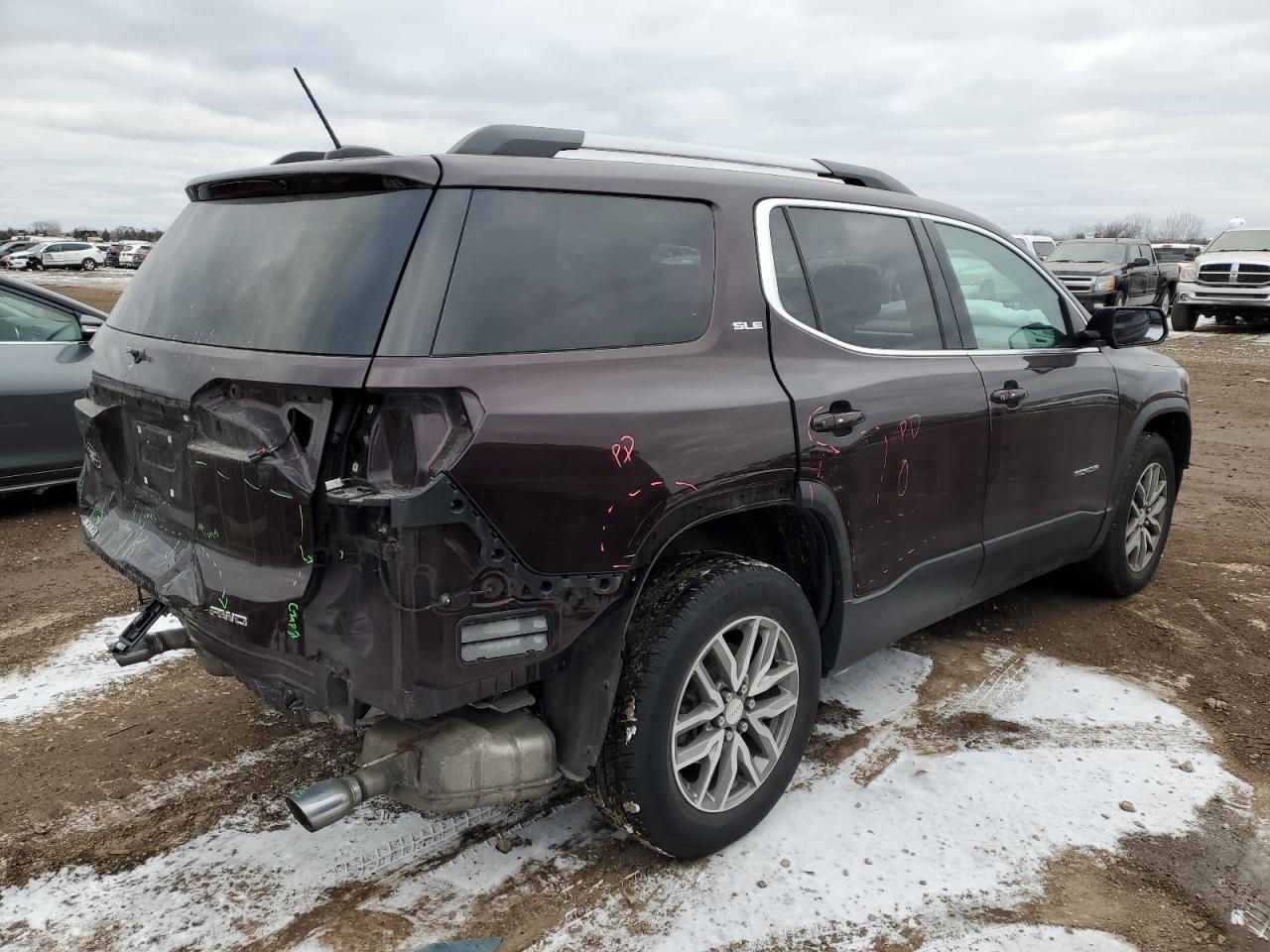 2018 GMC Acadia VIN 1GKKNSLS7JZ116624 Copart auction photo, rear end damage thumbnail 3