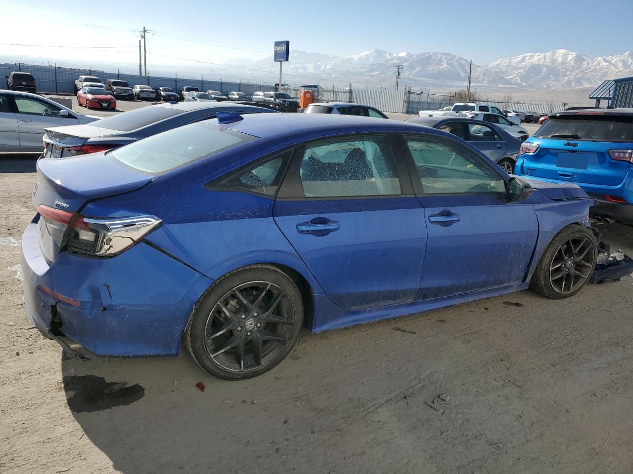 2022 Honda Civic VIN 2HGFE2F58NH535401 Copart auction photo, front end / rear end damage thumbnail 3