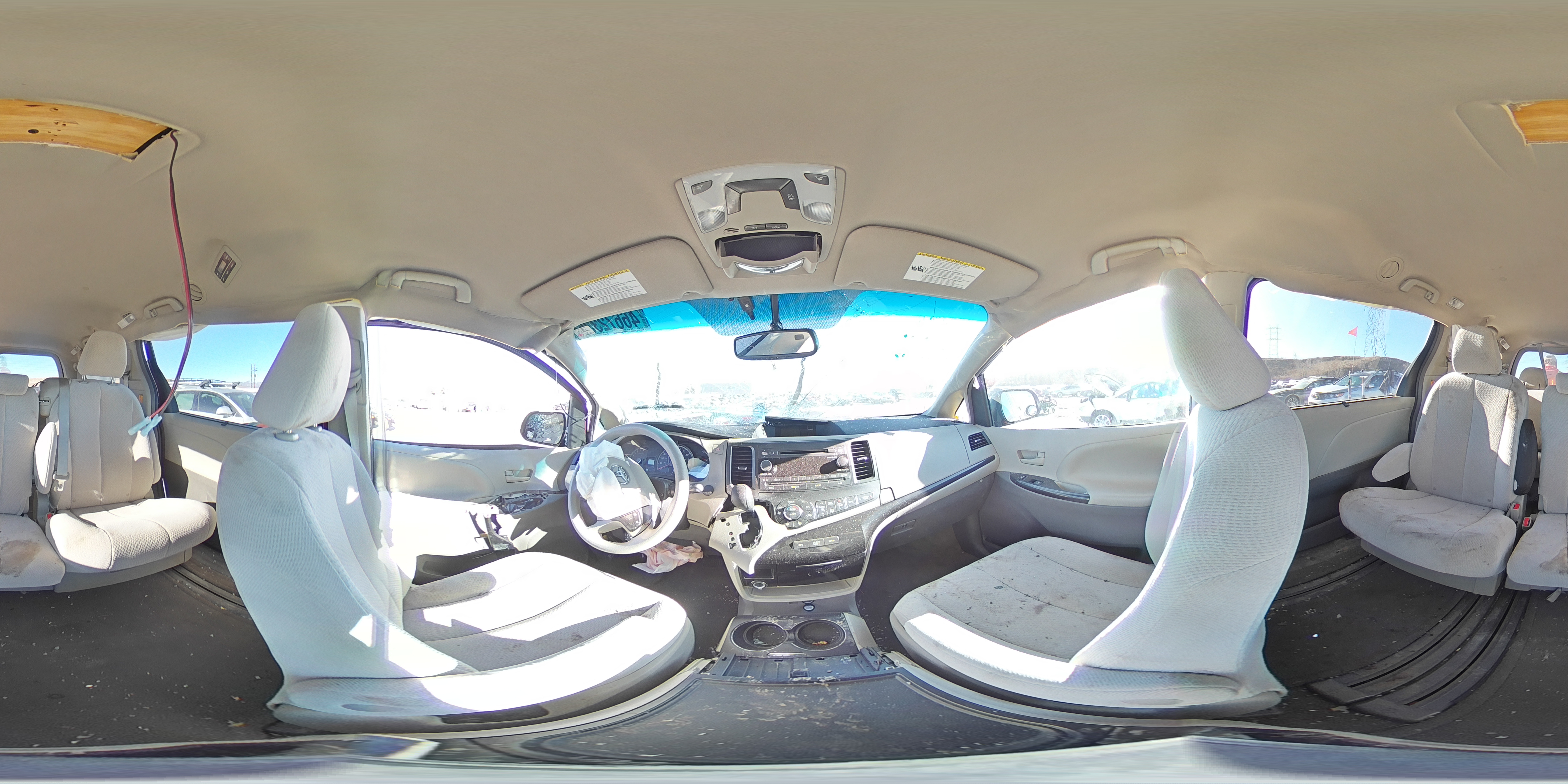 2013 Toyota Sienna VIN 5TDKK3DC7DS364704 Copart auction photo, front end / side damage thumbnail 13