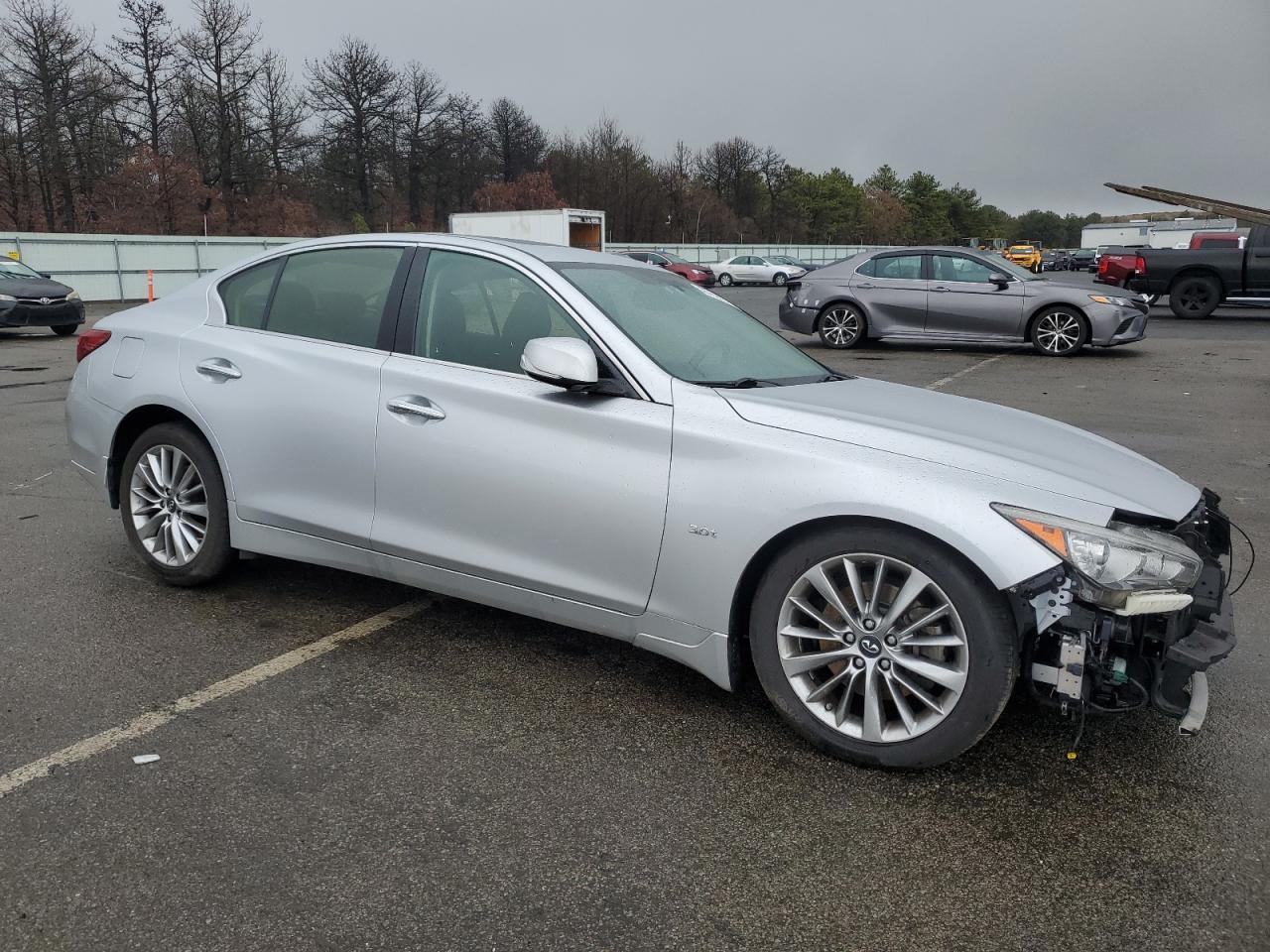 2018 Infiniti Q50 VIN JN1EV7ARXJM611700 Copart auction photo, front end damage thumbnail 4