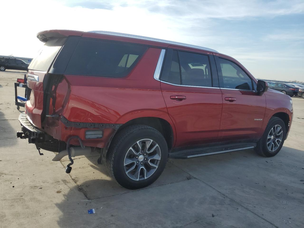 2021 Chevrolet Tahoe VIN 1GNSCMKD6MR423990 Copart auction photo, rear end / hail damage thumbnail 3