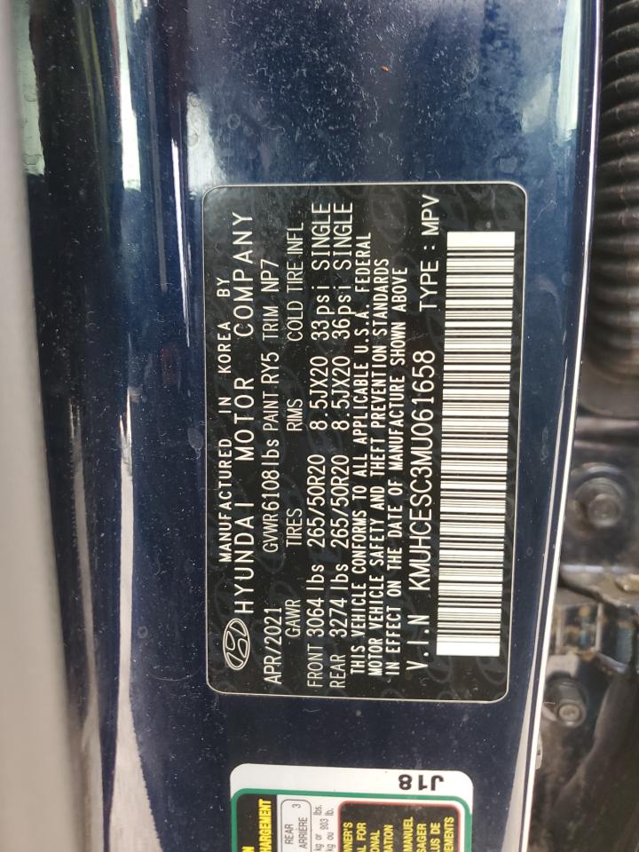 2021 Genesis Gv80 VIN KMUHCESC3MU061658 Copart auction photo, front end damage thumbnail 13
