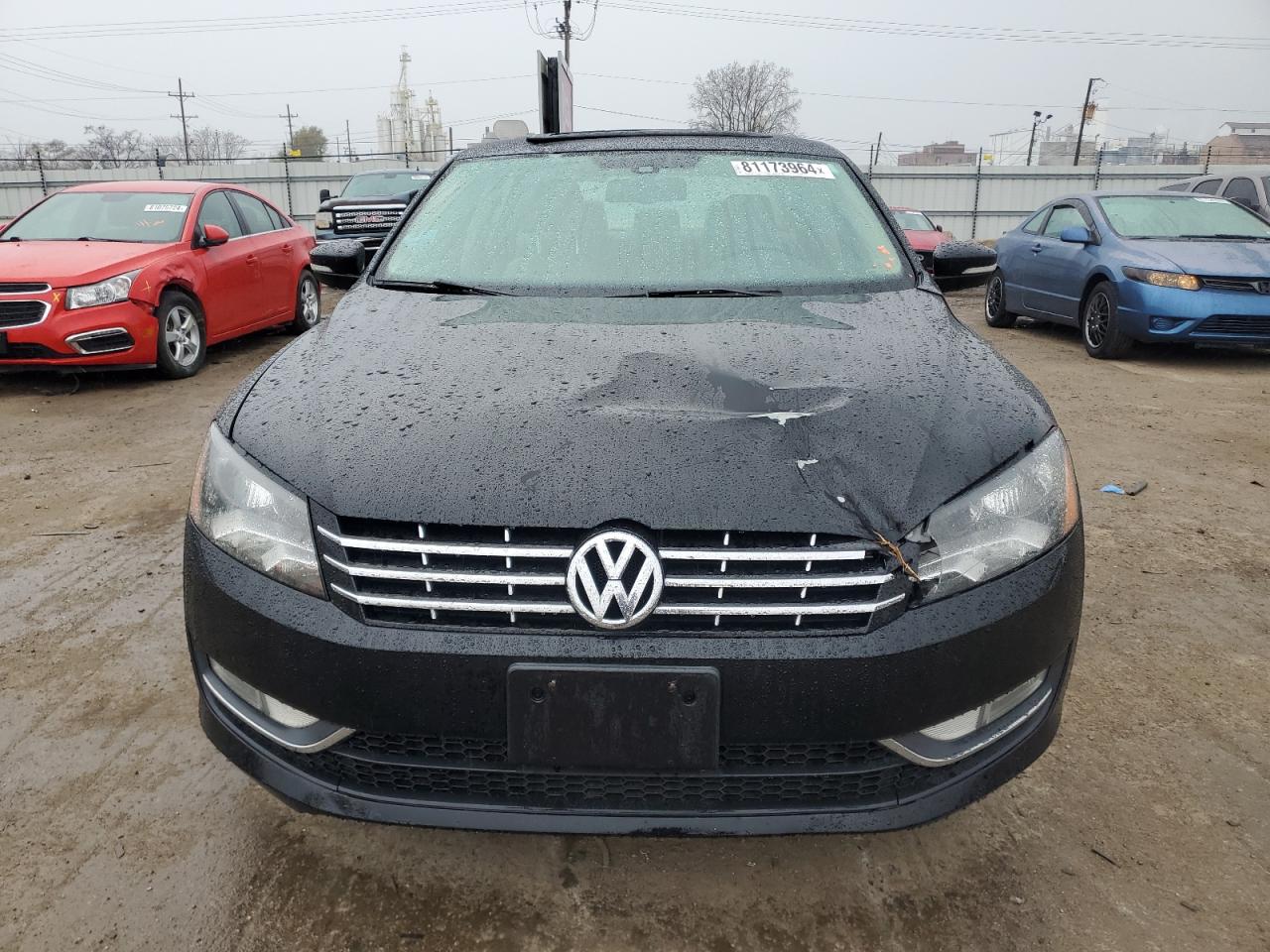 2014 Volkswagen Passat VIN 1VWCT7A31EC043187 Copart auction photo, front end / top/roof damage thumbnail 5