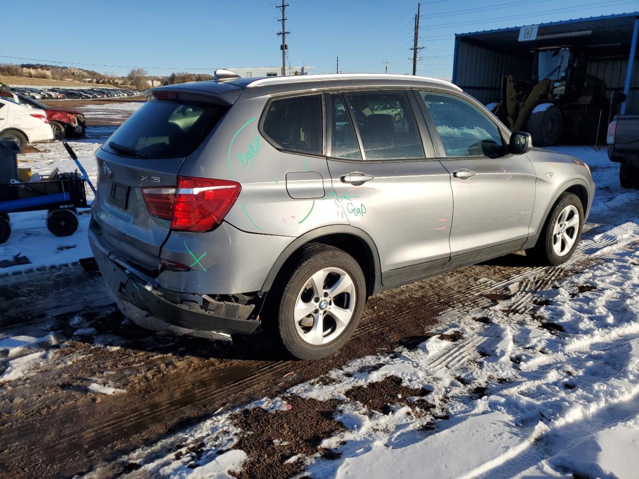 2011 BMW X3 VIN 5UXWX5C50BL713250 Copart auction photo, rear end damage thumbnail 3