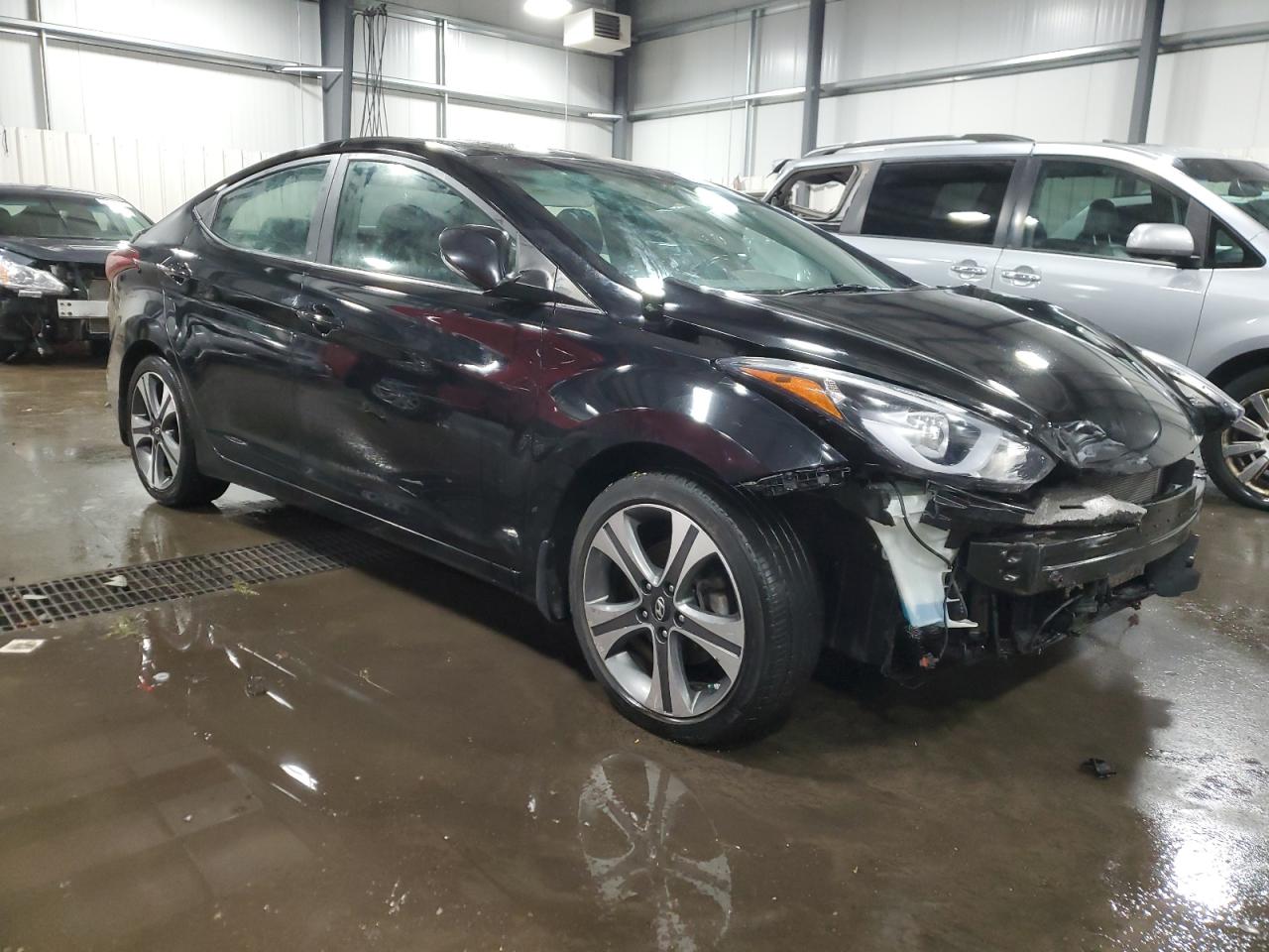 2015 Hyundai Elantra VIN KMHDH4AH5FU305206 Copart auction photo, front end / rear end damage thumbnail 4