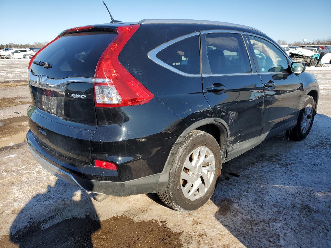 2015 Honda CR-V VIN 2HKRM4H77FH669656 Copart auction photo, rear end / side damage thumbnail 3