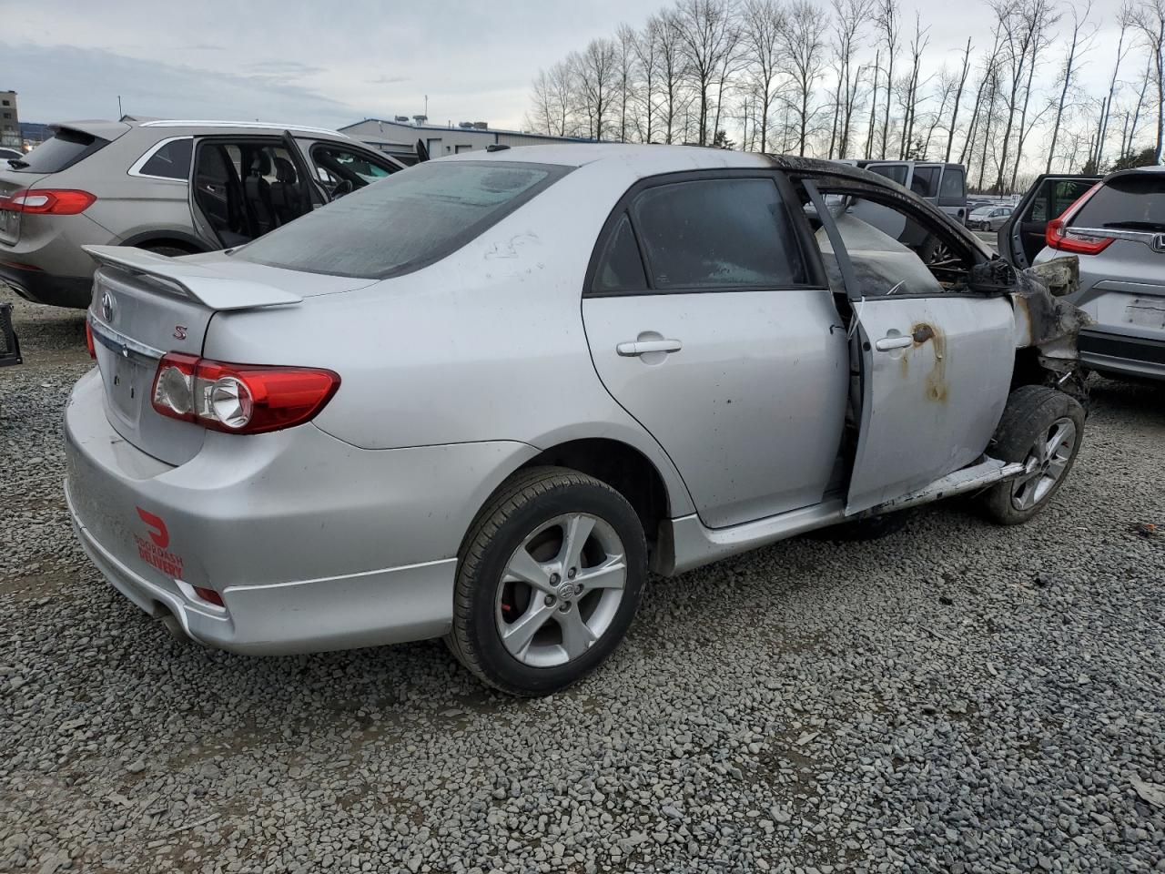 2012 Toyota Corolla VIN 2T1BU4EE4CC778448 Copart auction photo, burn damage thumbnail 3