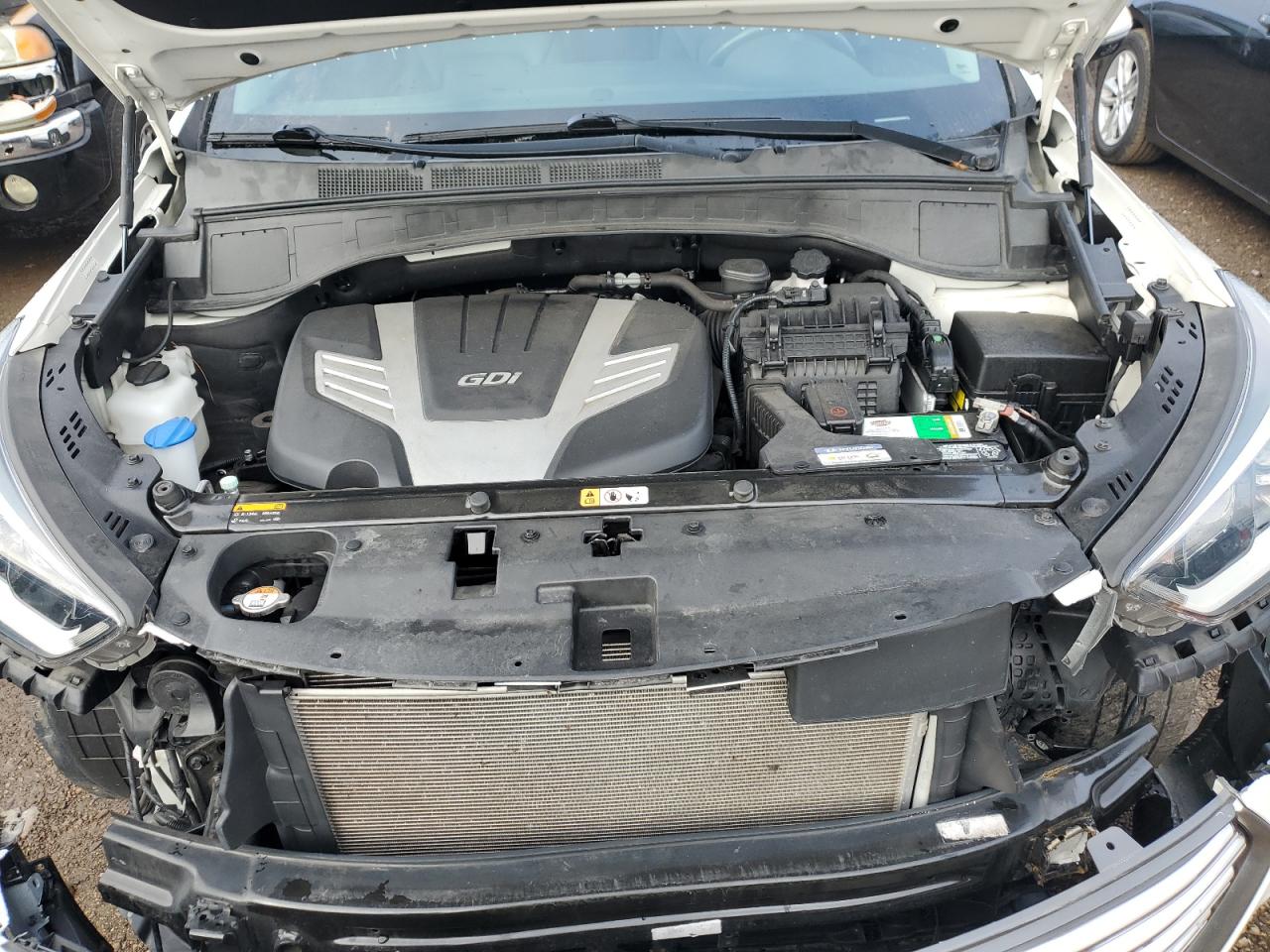 2018 Hyundai Santa Fe VIN KM8SNDHF0JU261855 Copart auction photo, front end damage thumbnail 11