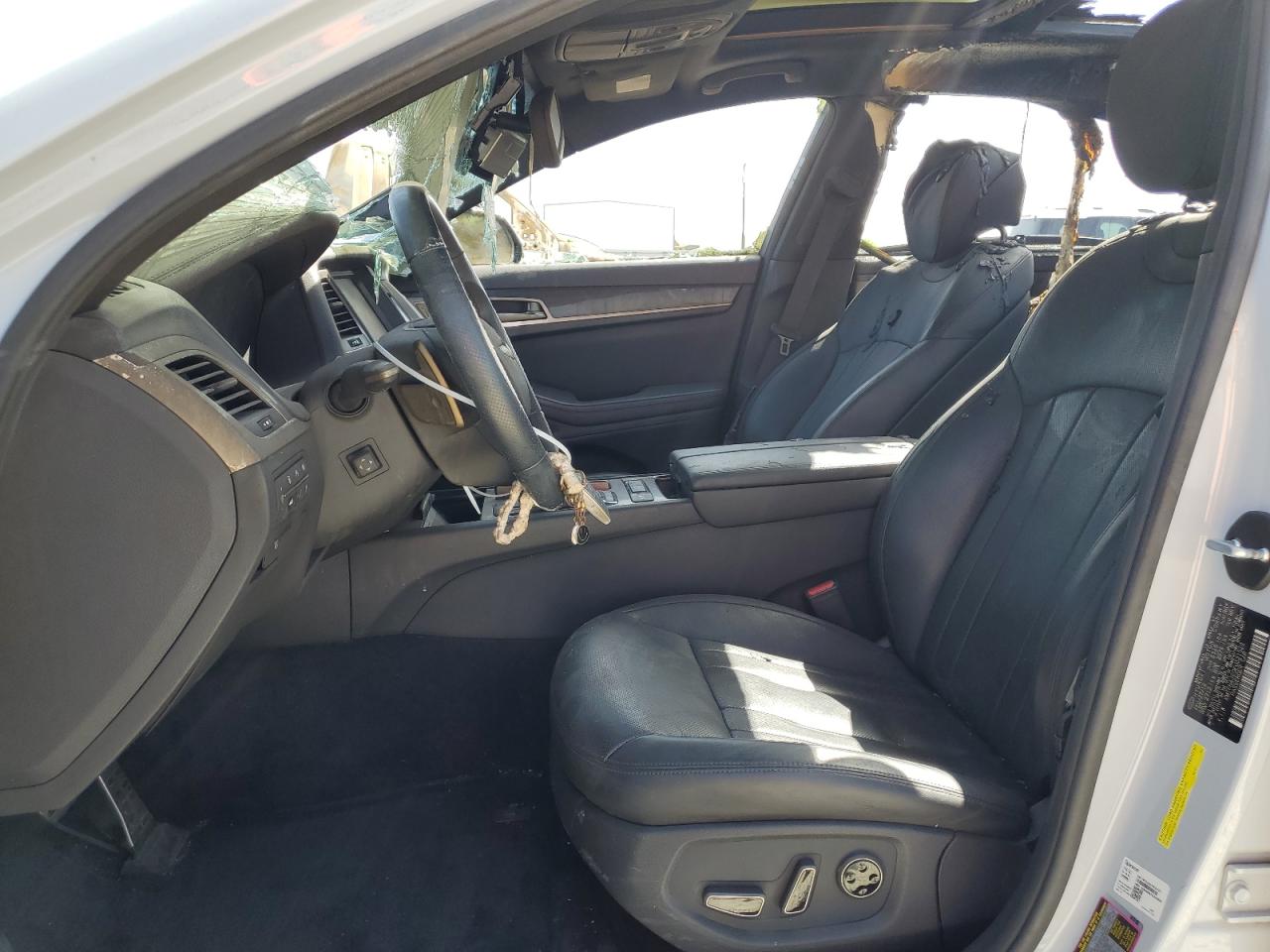 2019 Genesis G80 VIN KMTFN4JE0KU321529 Copart auction photo, burn damage thumbnail 7