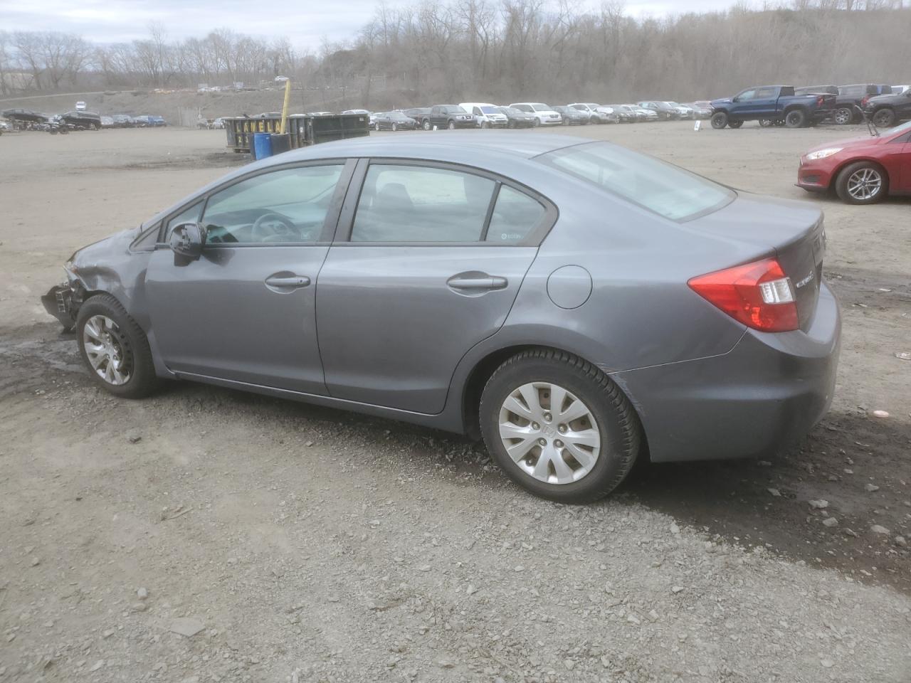 2012 Honda Civic VIN 19XFB2F55CE360573 Copart auction photo, front end / minor dent/scratches damage thumbnail 2