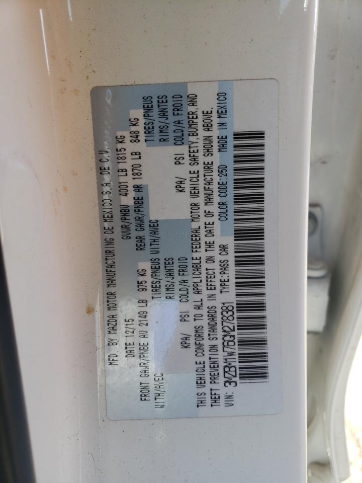 2016 Mazda 3 VIN 3MZBM1W76GM278381 Copart auction photo, front end damage thumbnail 14