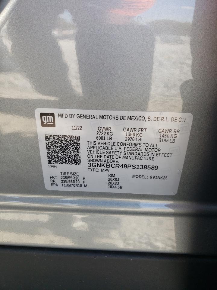 2023 Chevrolet Blazer VIN 3GNKBCR49PS138589 Copart auction photo, front end damage thumbnail 15