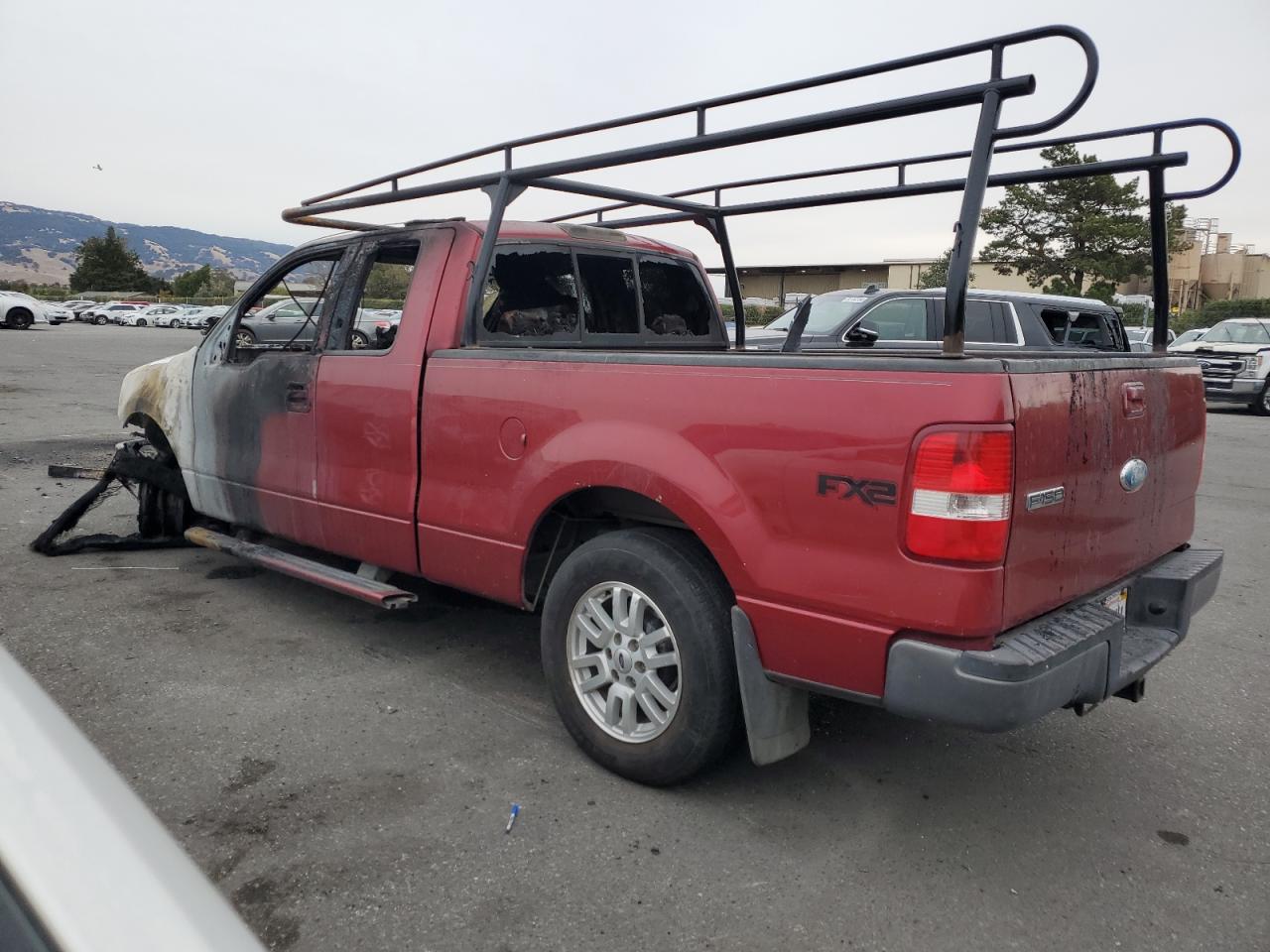 2007 Ford F-150 VIN 1FTRX12W47KD66004 Copart auction photo, burn damage thumbnail 2
