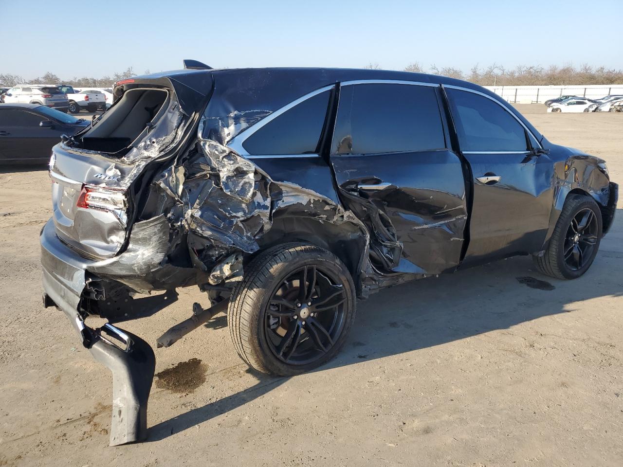 2015 Acura MDX VIN 5FRYD3H49FB012074 Copart auction photo, all over damage thumbnail 3