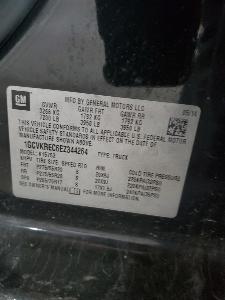 2014 Chevrolet Silverado VIN 1GCVKREC6EZ344264 Copart auction photo, front end / undercarriage damage thumbnail 12