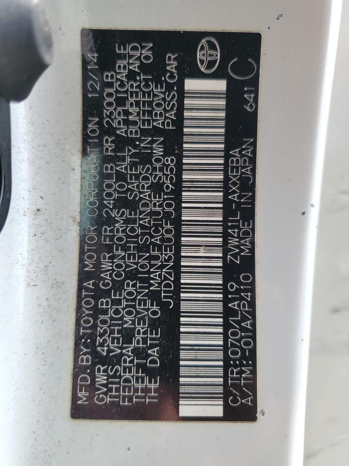 2015 Toyota Prius VIN JTDZN3EU0FJ019558 Copart auction photo, side damage thumbnail 14