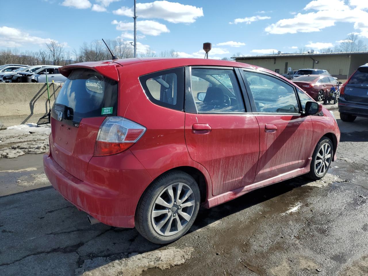 2013 Honda Fit VIN JHMGE8H59DC041437 Copart auction photo, top/roof / minor dent/scratches damage thumbnail 3