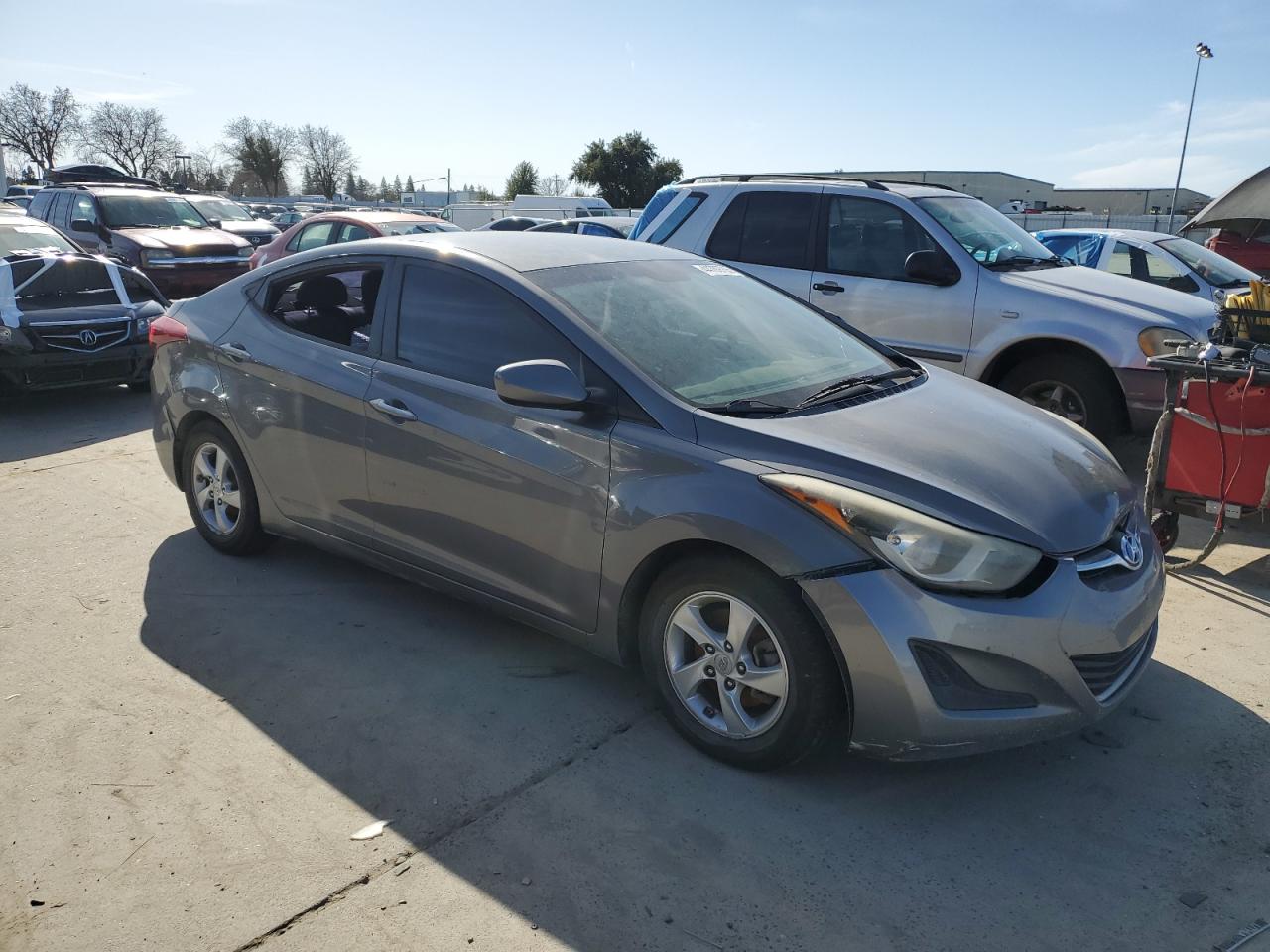 2014 Hyundai Elantra VIN 5NPDH4AE8EH497501 Copart auction photo, vandalism / front end damage thumbnail 4
