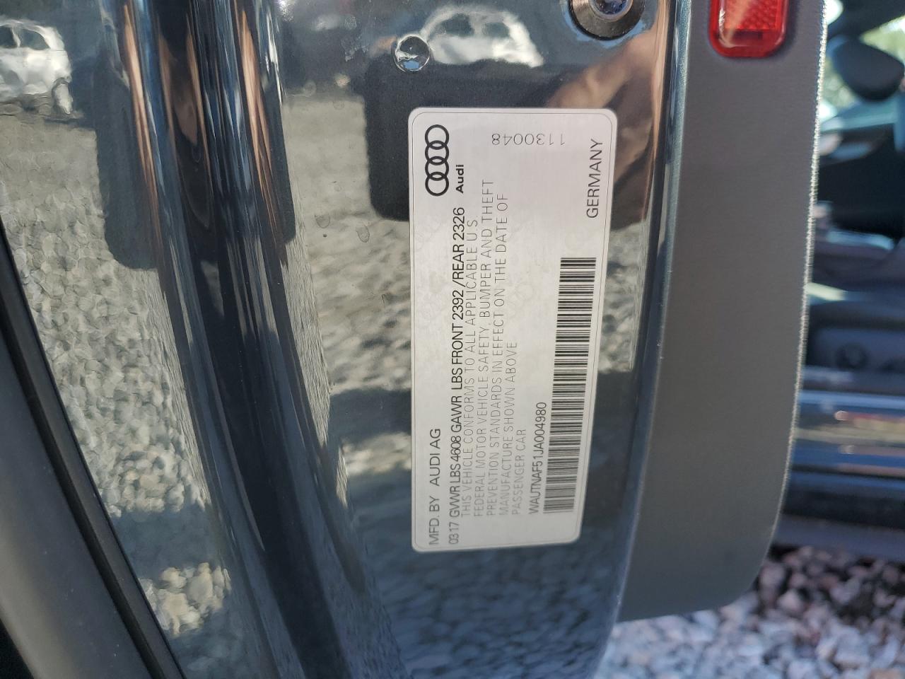 2018 Audi A5 VIN WAUTNAF51JA004980 Copart auction photo, front end / minor dent/scratches damage thumbnail 13