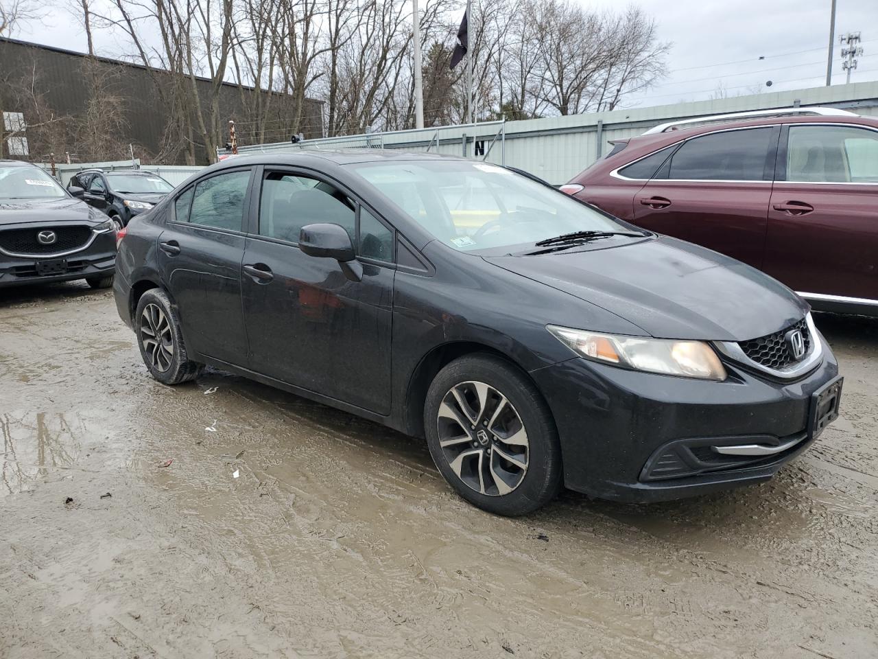 2013 Honda Civic VIN 2HGFB2F81DH540862 Copart auction photo, side damage thumbnail 4
